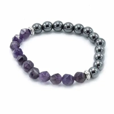 Bracciale con Pietre Naturali Tagliate - Ambriggio Magnetico — foto 1