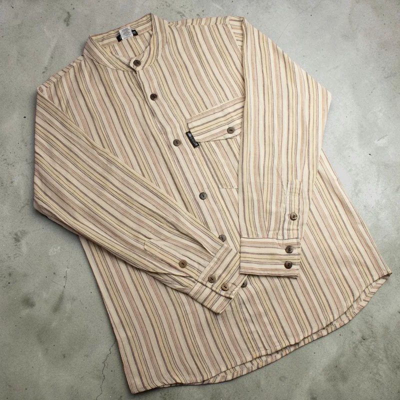 Nomad Sari Grandad Shirt Brown Beige Medium — foto 3