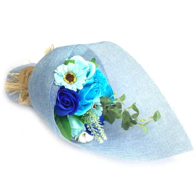 Standing Sapone Fiore Bouquet - Blu - Special