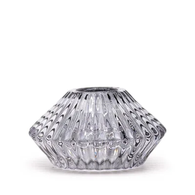 Set of 2 Fiore Flip Dinner Candela / Tealight Porta - Midnight Grey