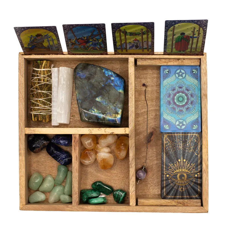 Four Section Tarot Scatola with Card Porta — foto 6