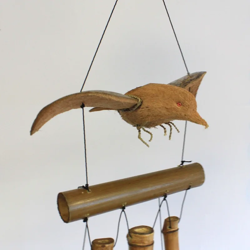 1x Coconut Blackbird Windchimes — foto 1