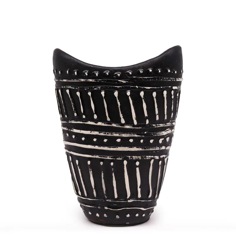 Swirls Shaped Vase Chocolate