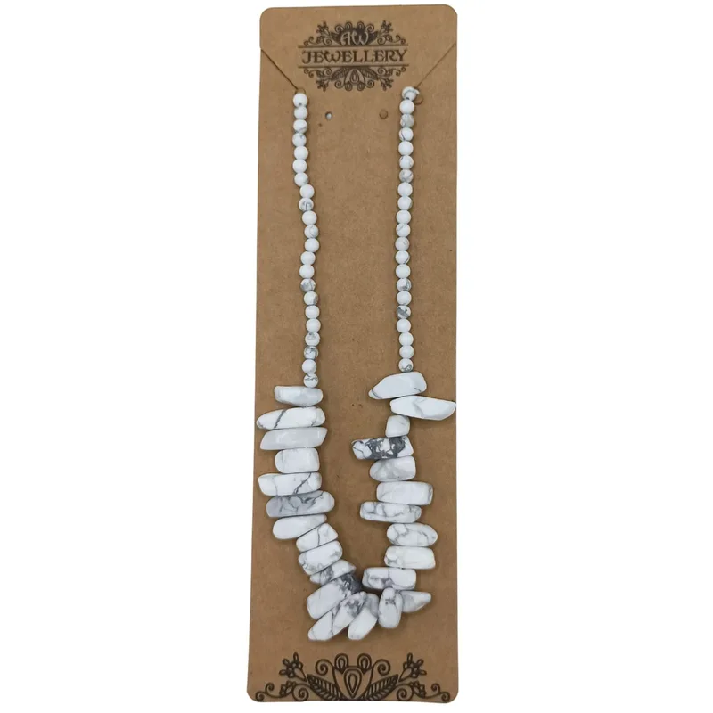Longstone Gem Necklace Bianco Jasper — foto 2