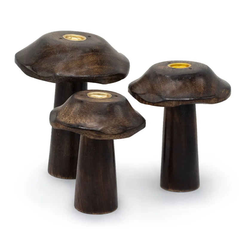 Set of 3 Flat Incenso Cone Mushrooms