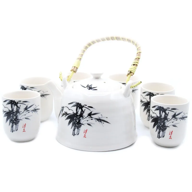 Herbal Teapot Set Bianco Stone Oriental