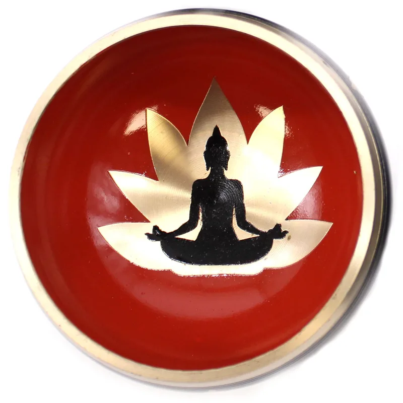 Buddha Singing Bowl Set- Black/Orange 10.7cm — foto 6