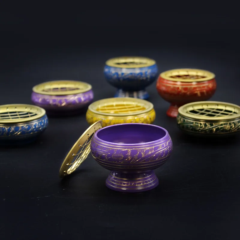 Chakra Tall Charcoal Incenso Jar Crown — foto 3