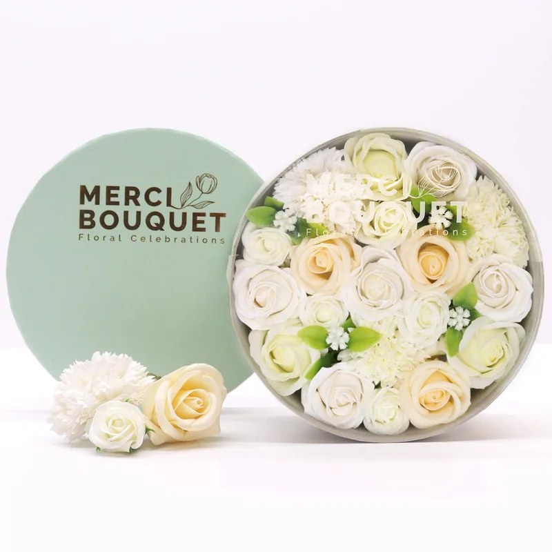 Round Scatola Wedding Blessings Bianco & Ivory — foto 5
