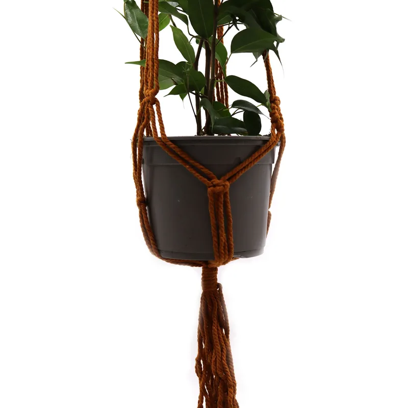 Macrame Pot Porta Classic - Chocolate Med Pot