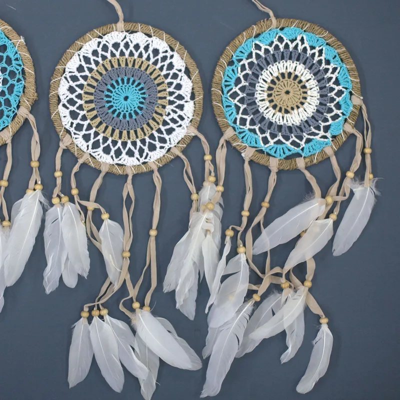 Pastel Blue Macramé Dream Catcher 16cm (asst colours) — foto 2
