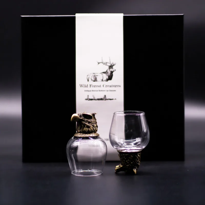 Gift Set of 6 Glasses (100ml) - Mystical Creatures - Antique Bronze — foto 3