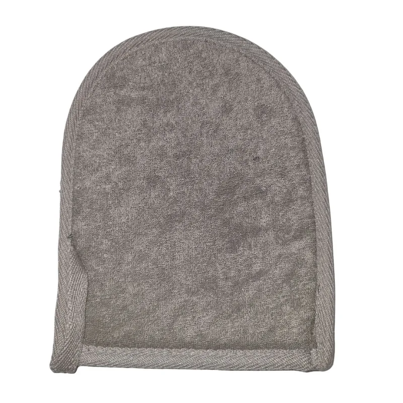 Bamboo & Linen Bagno Mitt - Charcoal