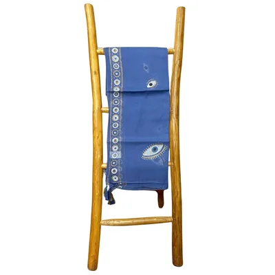 Nomad Sari On the Med Collection Pario Rich Blu & Oro Hand Painted Evil Eye Design — foto 2