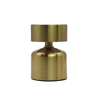 Touch Lamp - Flat Mushroom Bronze- USB (C) - Rechargable (400 Watt)