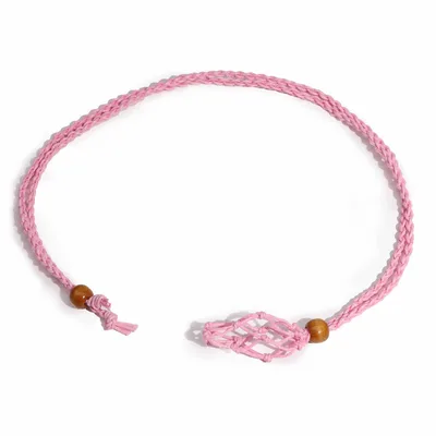 Crystal Gemstone Necklace Cord 45cm/18inch - Pink
