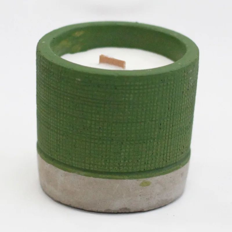 Pot Concrete Soy Candela - Verde - Sea Moss & Herbs — foto 5