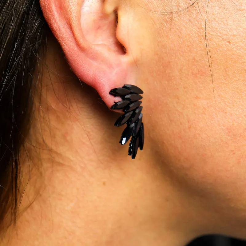 Jet Nero - Vintage Glass - Faries - Earrings — foto 6