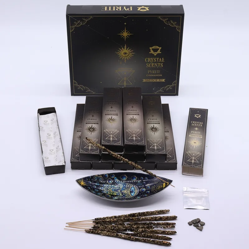 Pyrite Crystal Scents Smudge Incenso - Cannella — foto 1