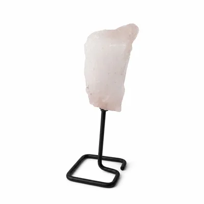 Mineral Specimen on Metal Stand - Rosa Quartz — foto 1