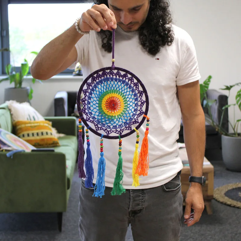 Small Dreamcatcher Vivid Rainbow