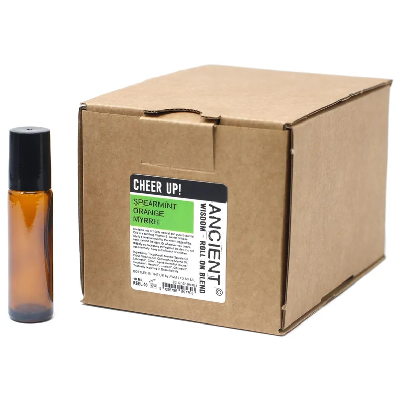 30x Roll On Essenziale Olio Blend Cheer Up UNLABELLED