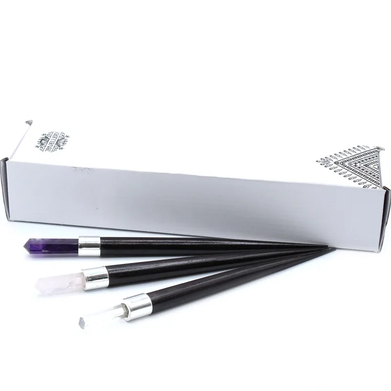 Simple Pointed Healing Wand Rosa Rock, Amethyst