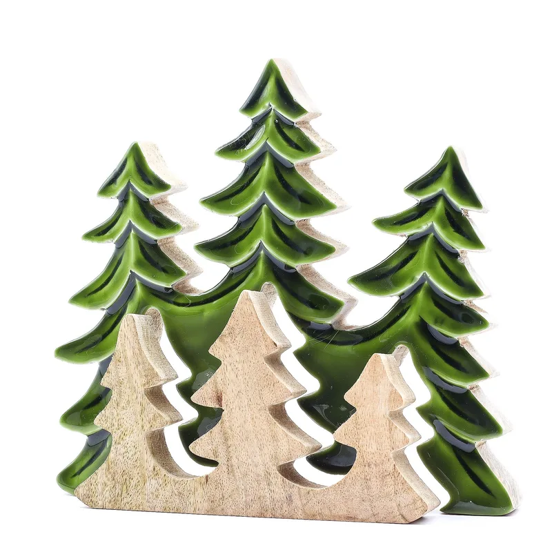 Lost in the Forrest Three Trees 3D Wooden Decoration 20x23cm — foto 1