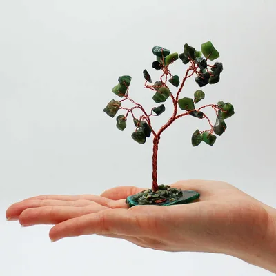 Gemstone Albero - Verde Aventurine on Verde Agate Base (35 stones) — foto 1