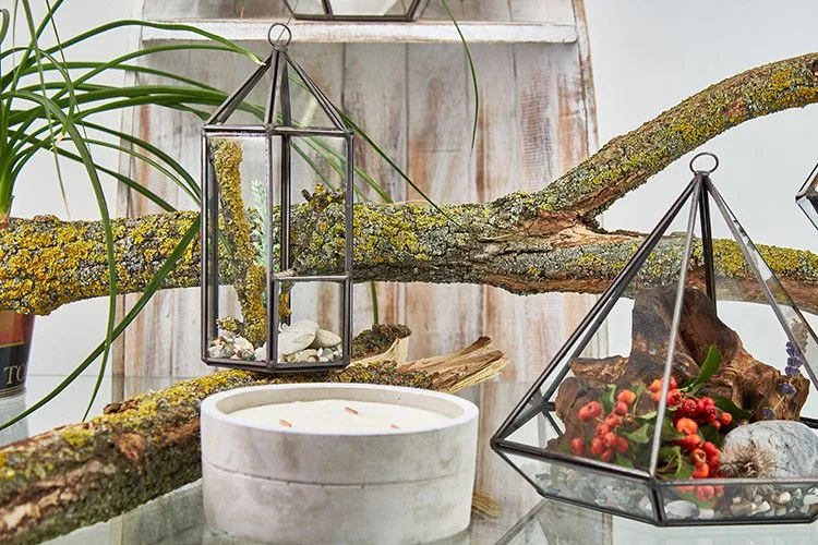 Glass Terrarium Lantern Shape — foto 1