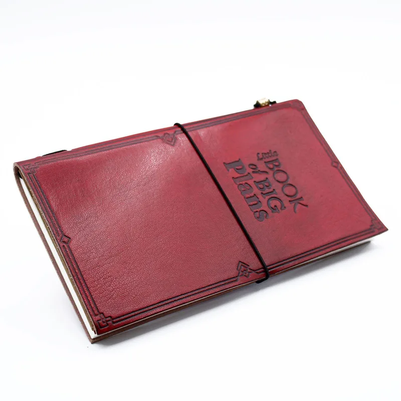 Fatto a mano Leather Journal Little Book of Big Plans Red