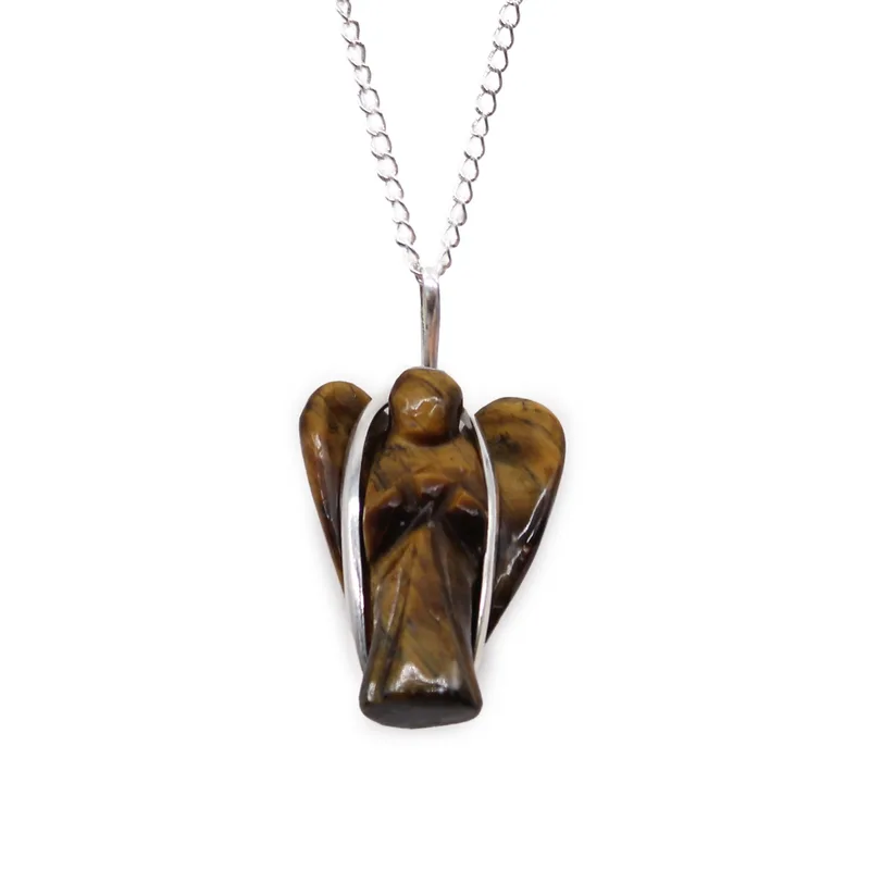 Gemstone Guardian Angel Pendant Tiger Eye — foto 3