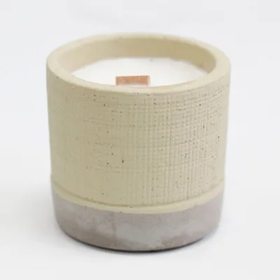 Pot Concrete Soy Candela - Grey - Coffee in the Club