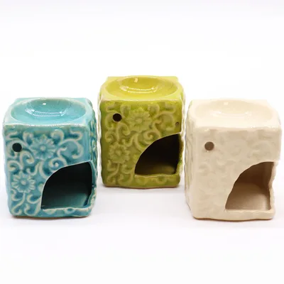 Classic Small Square Floral Olio Burners (aast) — foto 3