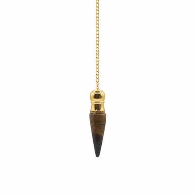Secret Cavity Discovery of Truth Pendulum Tiger Eye Oro Plated — foto 1