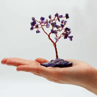 Gemstone Albero - Amethyst on Naturale Agate Base (35 stones) — foto 1
