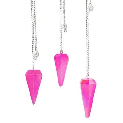 Six Sided Pendulum - Aurora Crystal Pink - 4cm — foto 1