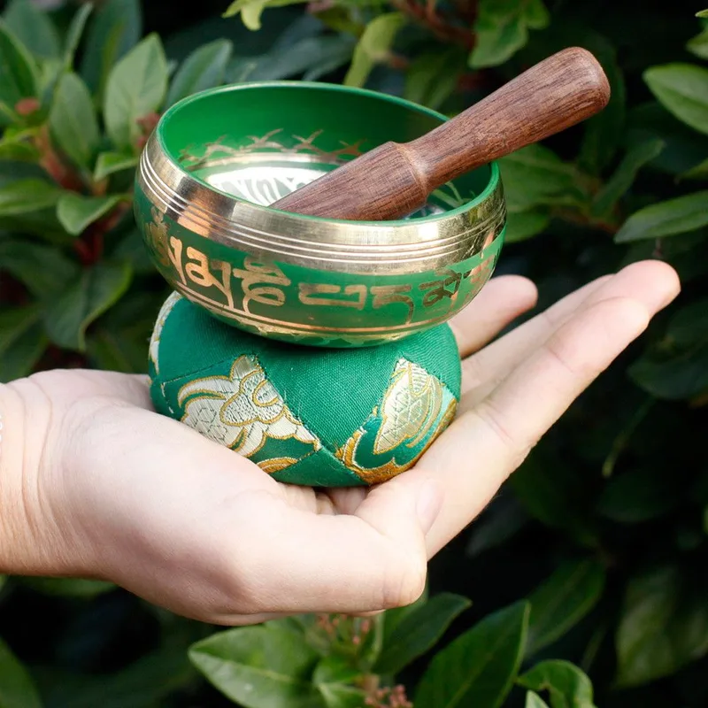 Mini Singing Bowl Gift Set Verde — foto 3
