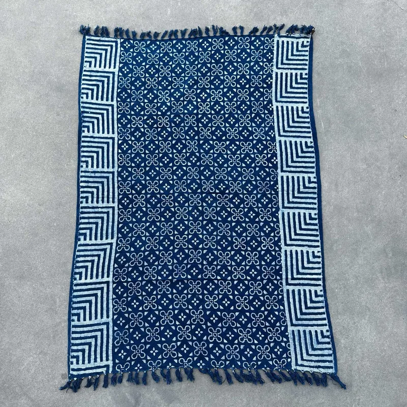 Fatto a mano Indigo Throw 170x120cm Kasba Tiles — foto 1