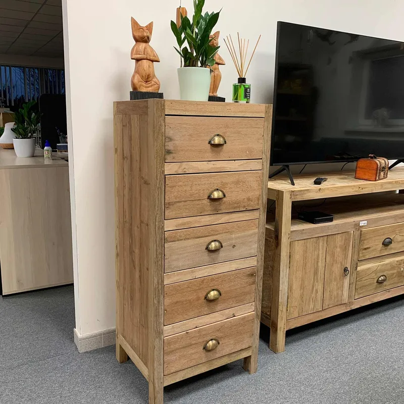 Set da 5 Cassetti in Legno Riciclato