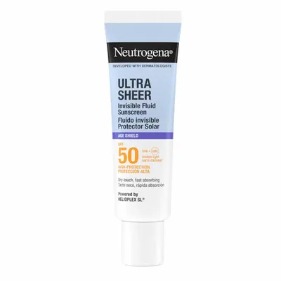 Neutrogena Ultra Sheer Invisible Fluid Sunscreen Age Shield Spf50 50ml