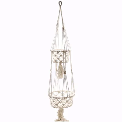 Macrame Pot Porta - Double Porta