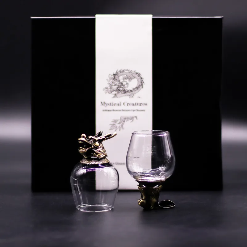 Gift Set of 6 Glasses Mystical Creatures Antique Bronze — foto 1