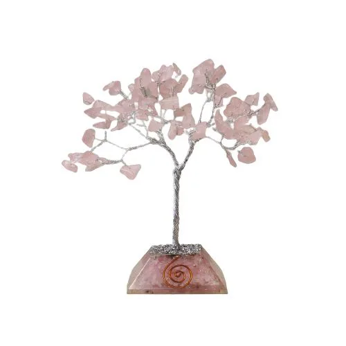 Gemstone Albero with Organite Base 80 Stone Rosa Quartz — foto 3