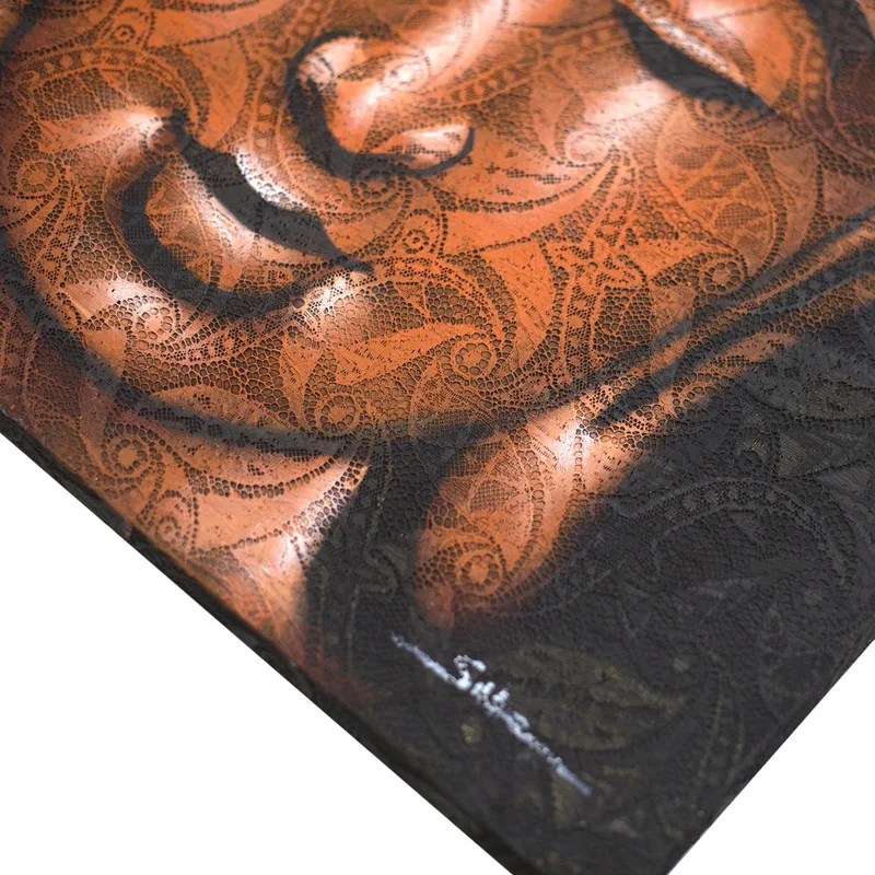 Buddah Painting Copper Brocade Detail — foto 2