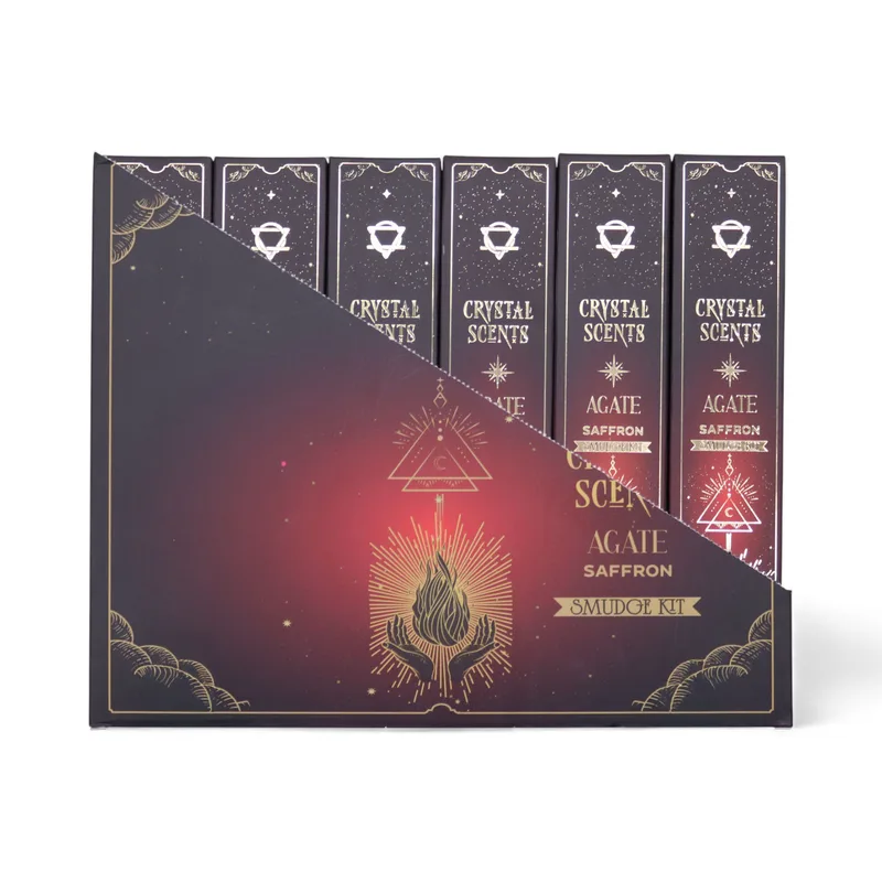 Red Agate Crystal Scents Smudge Incenso - Saffron — foto 1
