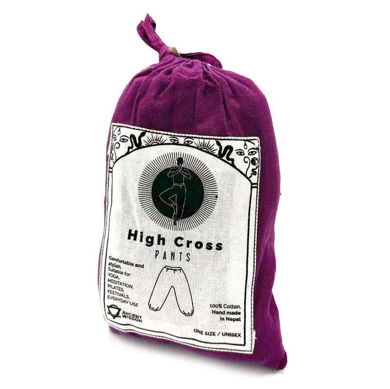 Yoga and Festival Pants High Cross Himalayan Print on Purple — foto 1