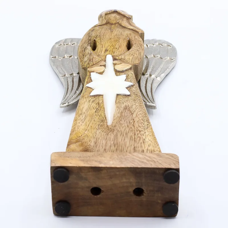 Large Mango Legno Peace Angel Metal Wings & Enamel Detail — foto 6