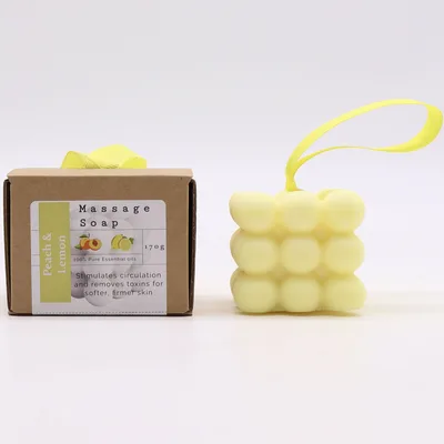 Boxed Single Massage Saponi - Peach & Limone