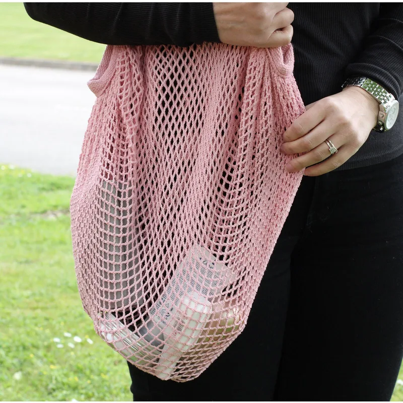 Borsa in rete di cotone puro - Naturale — foto 3